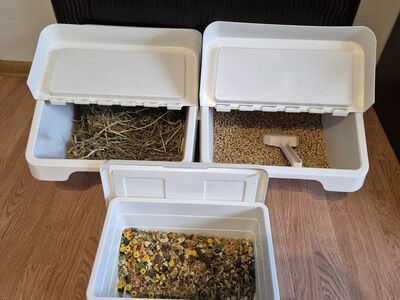 Jänes küülik graanul/hein/sööda hoiukast komplekt