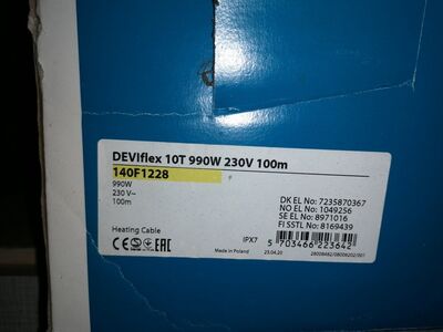 DEVIFLEX 10T 990W 230V 100m KÜTTEKAABEL