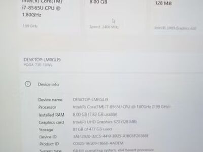 LENOVO YOGA 730 TOUCH I7/8GB/512GB • PUUTETUNDLIK