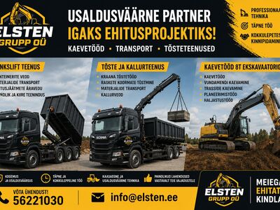 Transport, tõste ja pinnasetööd.