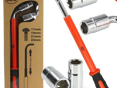 L-kujuga teleskoop padrunvõtme komplekt 1/2″ | 17