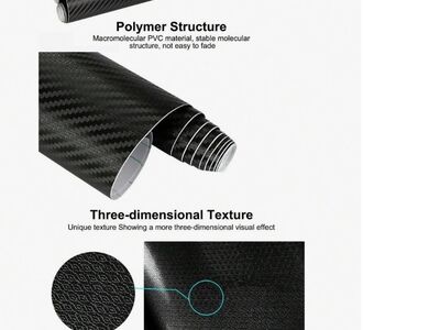 Carbon Fiber Vinyl 3D, 30x127cm