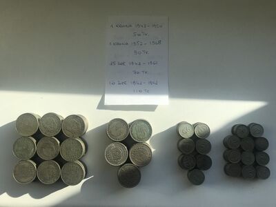 Rootsi hõbemündid 320tk, 520g 999 hõbedat