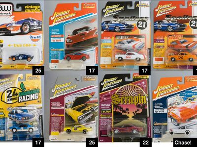Модели Johnny Lightning и Auto World 1:64. Hot w