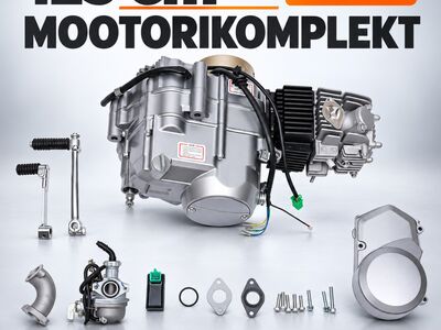 125 cm³ 4T mootorikomplekt – 4 käiku, manuaalsidur