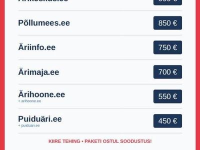 Premium .EE domeenide kiirmüük