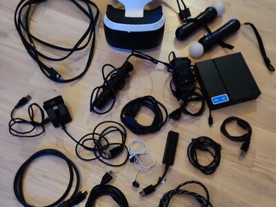 Playstation VR + PS4 kaamera+2 move p.+PS5 adapter