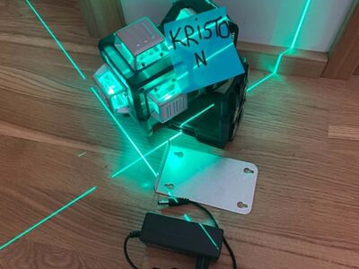 3D laser 360 pöörleval alusel / magnet / 1x aku