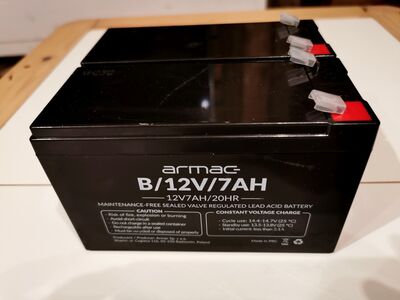 Pliiakud 12v 7ah, 2tk