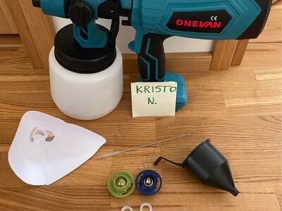 Aku värvipüstol 1500w, töötab 18v Makita akuga