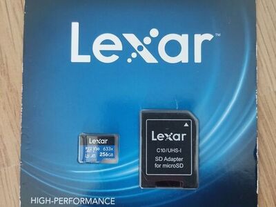 256GB Lexar MicroSD mälukaart, uus