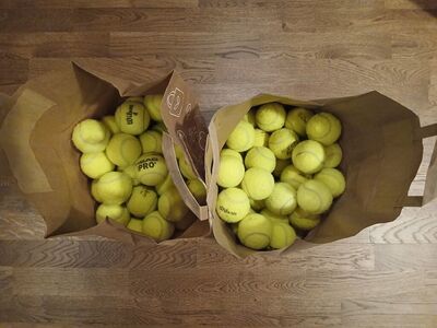 50 saalis kasutatud tennisepalli