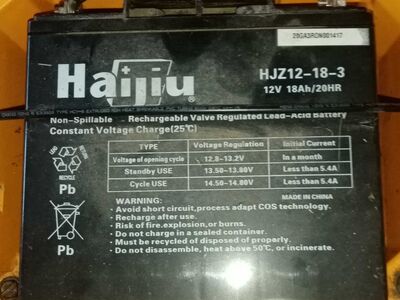 Murutraktori aku Haijiu HJZ12-18-3