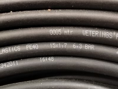 Veetoru PE40 15x1.7,  6.3 BAR