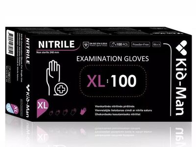 Ühekordsed nitriilkindad XL 100tk