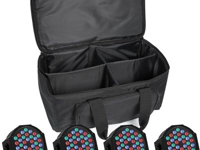 4x 36 LED PAR RGB DMX + IR-pult + KANDEKOTT