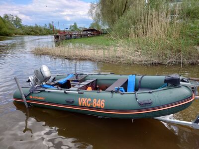 Mootorpaat Kolibri 450/ Honda 30hp/ Haagis/ lisad