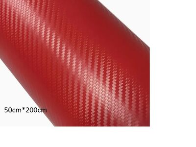 Carbon Fiber Vinyl 3D Carbon red, 50cmx200cm