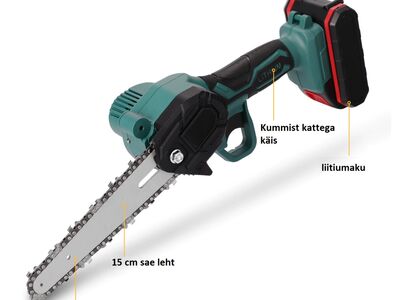 Akukettsaag 15 cm komplekt (21V)
