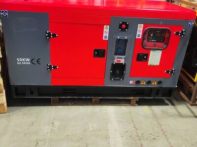Generaator 50kW 62.5kVa, 3 faasi, UUS