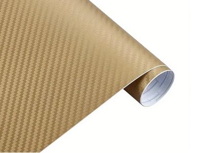 Carbon Fiber Vinyl 3D Carbon Gold, 30cmx127cm
