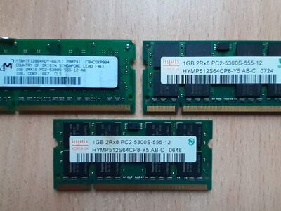 3 x 1GB DDR2 MÄLUD