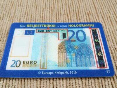 Holograafiline kaart EEK/EUR.
