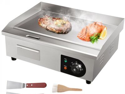 PLAATGRILL 3000W 220V (grillplaat 54x30cm)