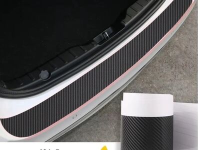 Car Rear Trunk Bumper Carbon FiberSticker 104*7cm