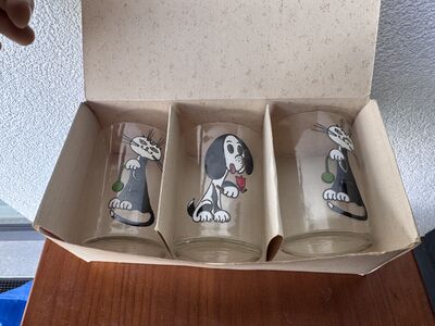 Tarbeklaasi lasteklaaside komplekt "Kass ja Koer"