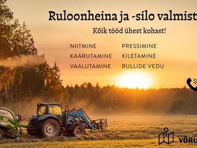 RULOONHEINA JA -SILO VALMISTAMINE