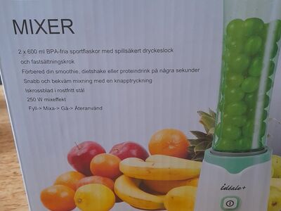 Blender + 2 600ml BPA-vaba spordipudelit