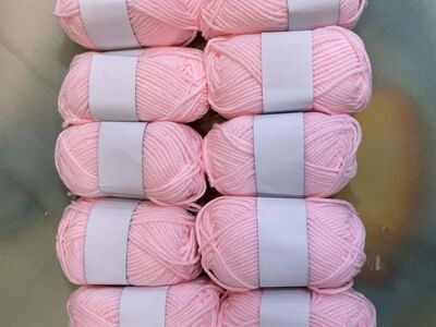 Roosa lõng. 10 tokki - kokku 250 g