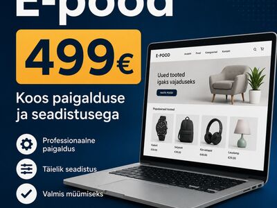 Kaasaegne e-pood koos paigalduse ja seadistusega