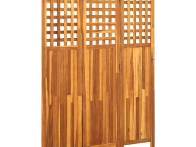 vidaXL 3 paneeliga sirm, 121 x 2 x 170 cm, akaatsiapuit