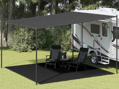 vidaXL telgimatt 400 x 400 cm, must, HDPE