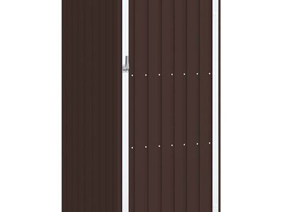 vidaXL aiakuur, pruun, 87 x 98 x 159 cm, tsingitud teras