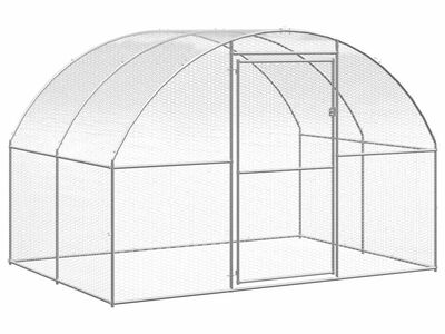vidaXL kanakuut, 3 x 2 x 2 m, tsingitud teras