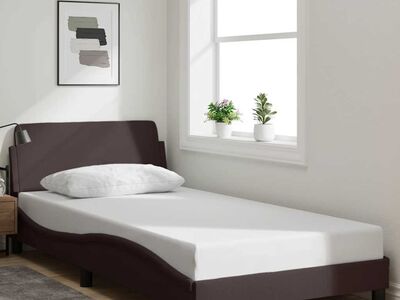 vidaXL voodiraam Dover Tumepruun 100x200 cm kangas