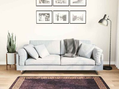vidaXL vaip, pestav, 80 x 150 cm, must ja kuldne