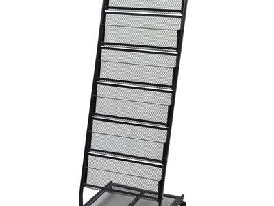 vidaXL ajakirjade hoidja 47,5 x 43 x 133 cm, must, A4