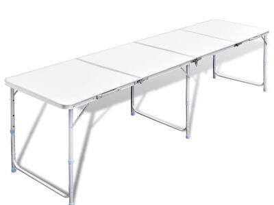 Kokkupandav alumiiniumist matkalaud 240 x 60 cm