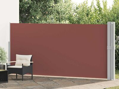 vidaXL lahtitõmmatav terrassi külgsein, 170 x 1200 cm, pruun