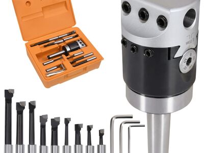 vidaXL 15 tk ava treimise tööriistakomplekt 50 mm pea F1-12 MT2-M10
