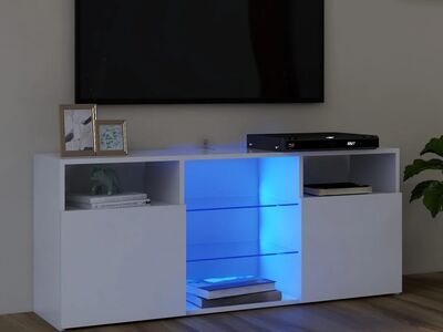 vidaXL telerialus LED-tuledega, valge, 120x30x50 cm