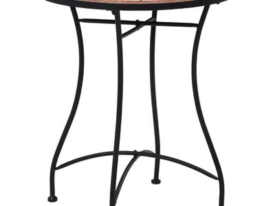 vidaXL mosaiikplaadiga bistroolaud, pruun, 60 cm, keraamiline