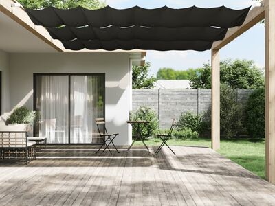 vidaXL vertikaalne varikatus antratsiit 140x420 cm Oxfordi kangas