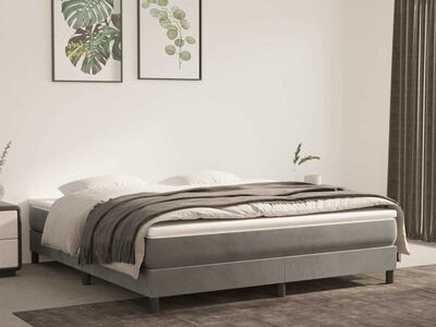 vidaXL vedrumadrats, keskmine, helehall, 180x200x20 cm, samet