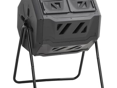 vidaXL aia kompostikast, must, 73 x 64 x 95 cm, 160 l