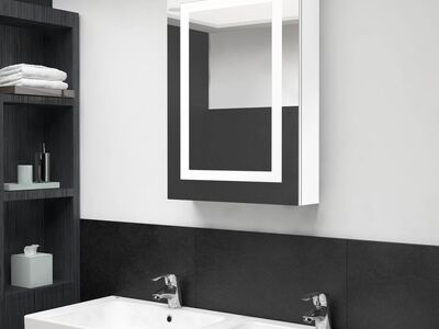 vidaXL LED vannitoa peegelkapp, säravvalge, 50 x 13 x 70 cm